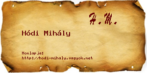 Hódi Mihály névjegykártya