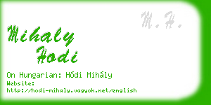mihaly hodi business card